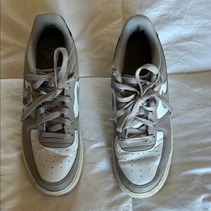 Nike Gray and White Sneakers